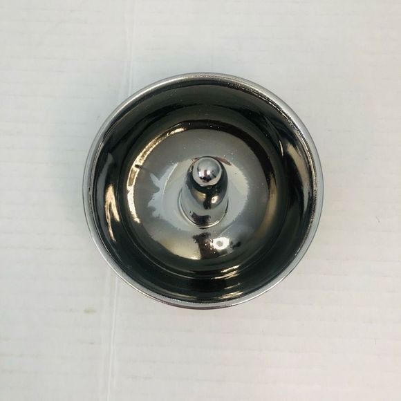 West Emory Ring Holder Ceramic Dish Matte Gray & Metallic Silver 3" x 3.5" - Picture 2 of 9